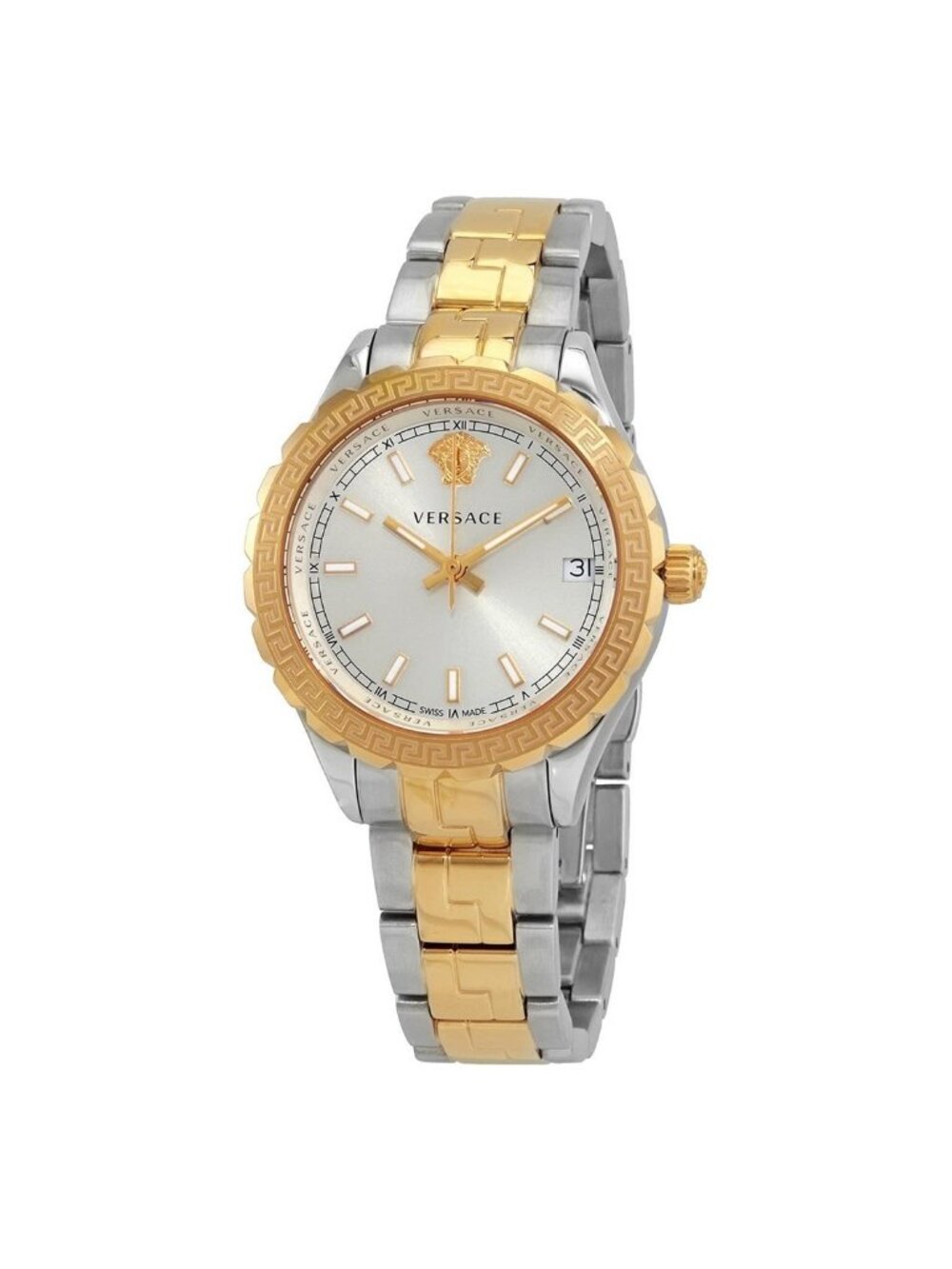 NWT Versace Hellenyium Quartz Silver Dial Ladies Watch